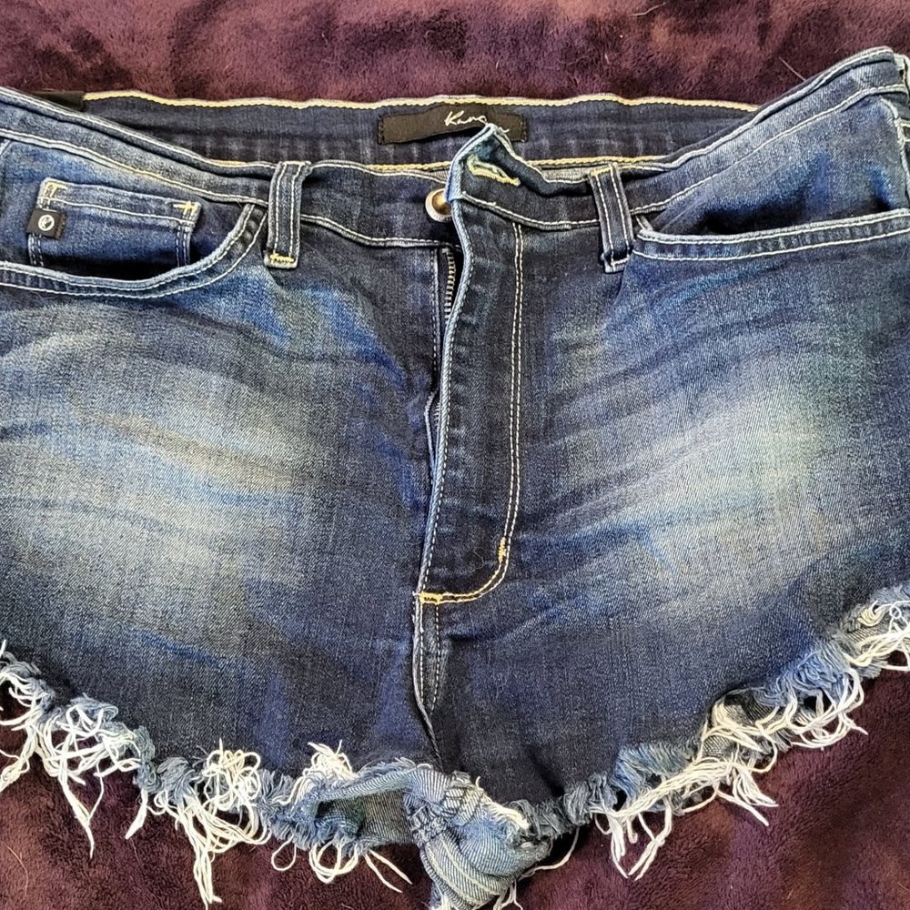 KanCan blue jean short shorts